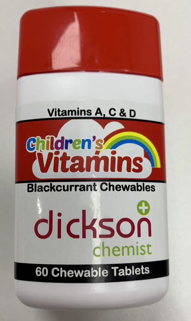 Children’s Vitamins 60 Chewable Tablets Dickson Chemist Store